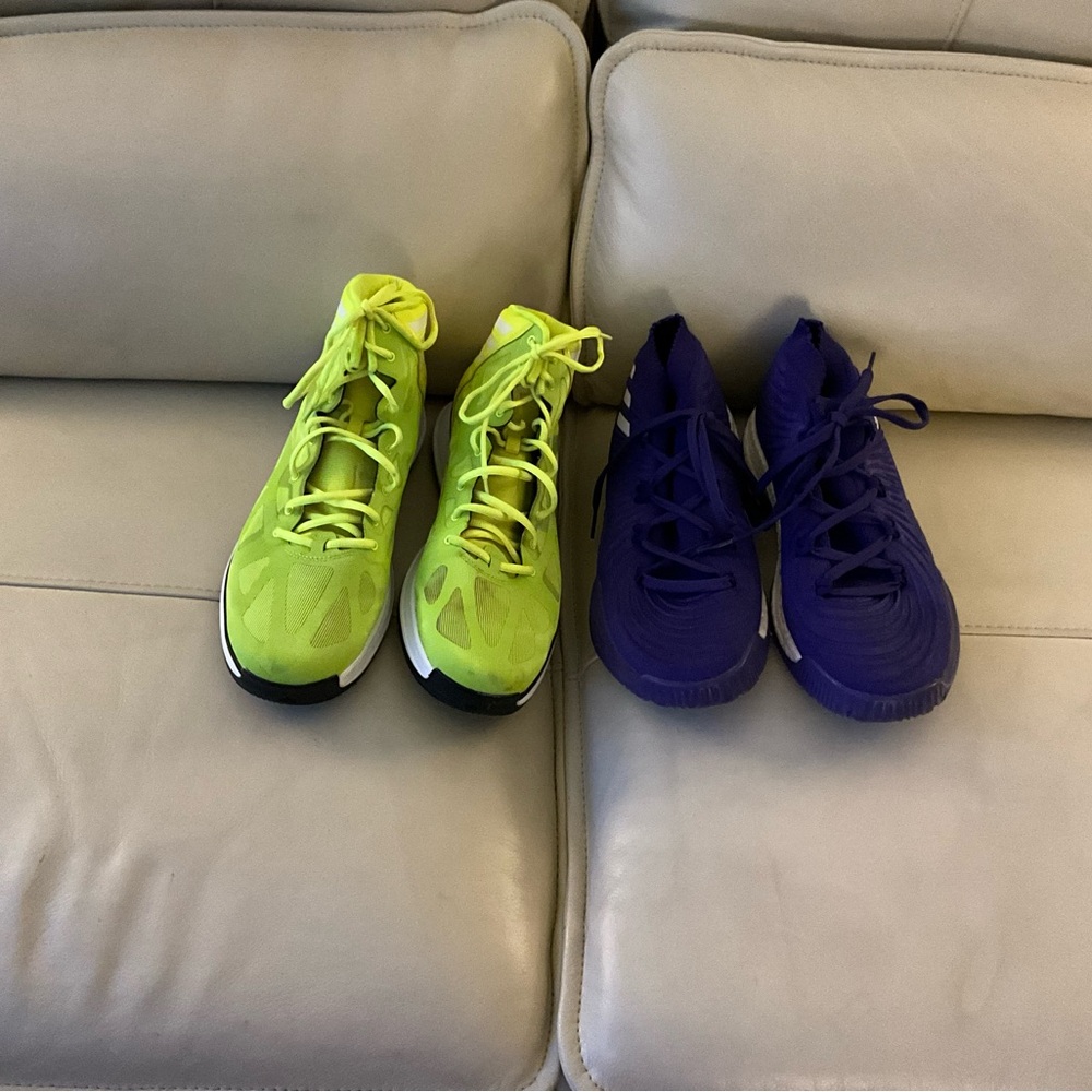 Kids' Neon Green and Purple Sneakers